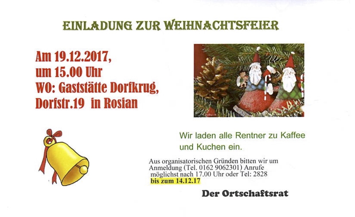 Weihnachtsfeier