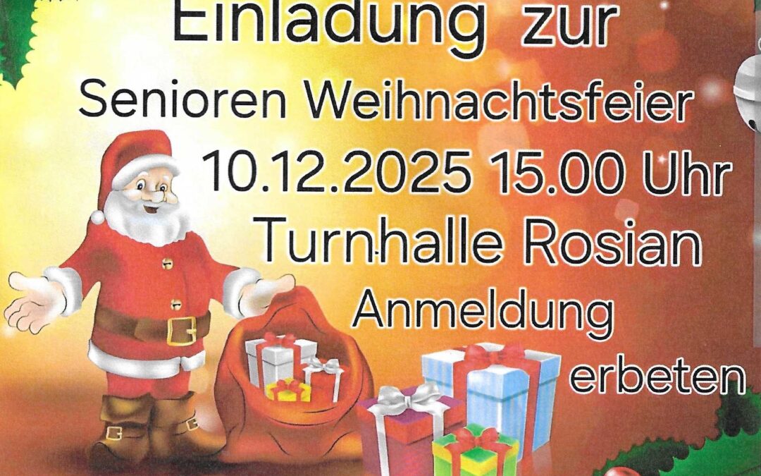 Seniorenweihnachtsfeier 2025